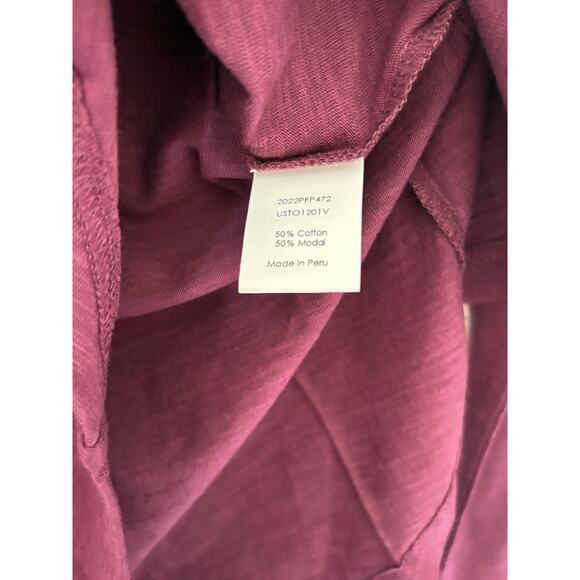 Universal Standard Phoenix Light As Air Tee 4XS 00 0 Jam Purple NWT Shirt V Rex - Picture 3 of 8